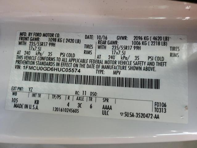 2017 FORD ESCAPE SE #3216951370