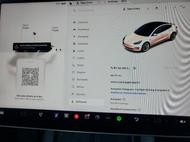 2022 TESLA MODEL 3 5YJ3E1EA9NF368711