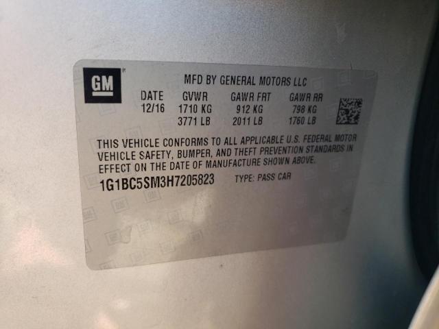 2017 CHEVROLET CRUZE LS 1G1BC5SM3H7205823