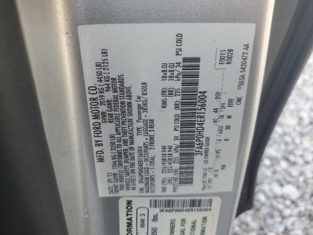 2014 FORD FUSION SE - 3FA6P0HD4ER156004