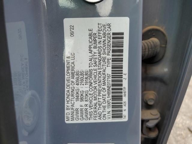 2022 HONDA CIVIC SPOR - 19XFL1H89NE017167