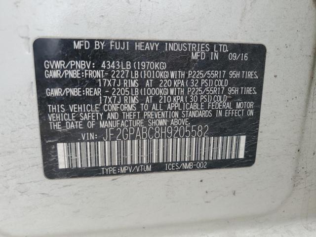 2017 SUBARU CROSSTREK - JF2GPABC8H9205582