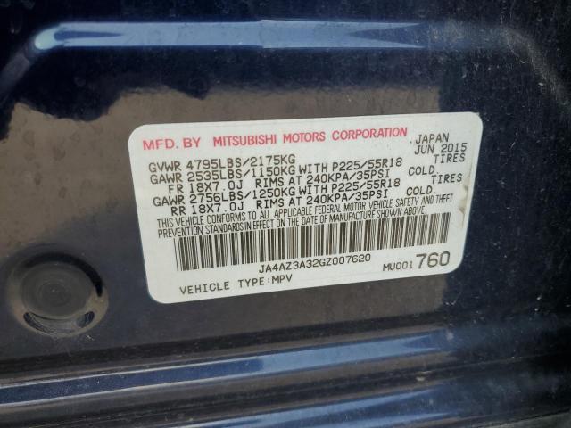 2016 MITSUBISHI OUTLANDER JA4AZ3A32GZ007620