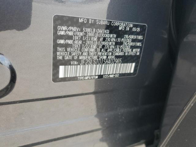 2025 SUBARU FORESTER TOURING JF2SLSTD1SH402965