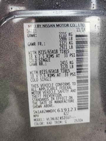 2015 NISSAN PATHFINDER - 5N1AR2MM0FC619123