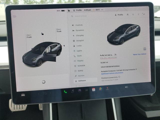 2019 TESLA MODEL 3 5YJ3E1EB7KF535944