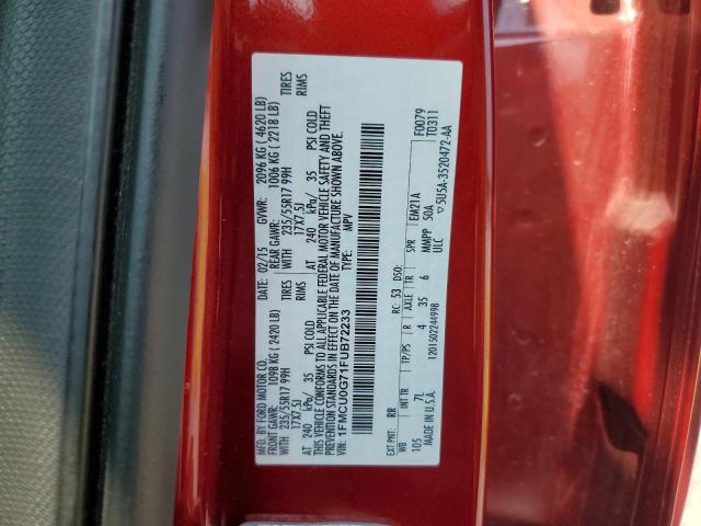 2015 FORD ESCAPE SE 1FMCU0G71FUB72233
