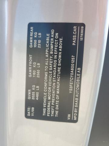 2010 SAAB 9-3 2.0T - YS3FE7CY0A6001257