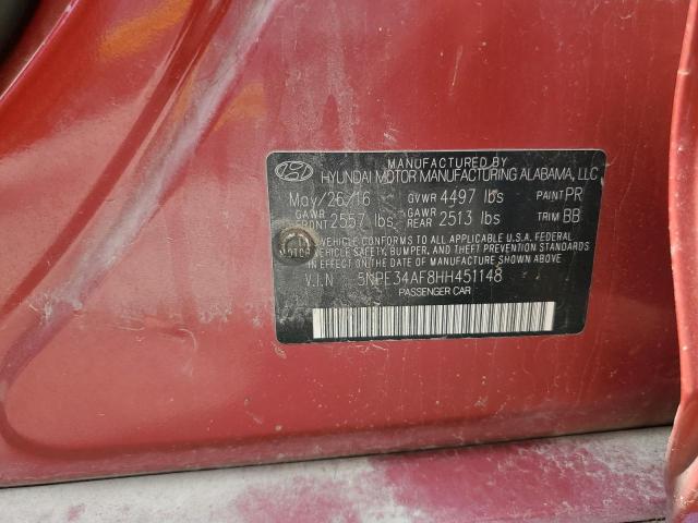 2017 HYUNDAI SONATA SPO - 5NPE34AF8HH451148