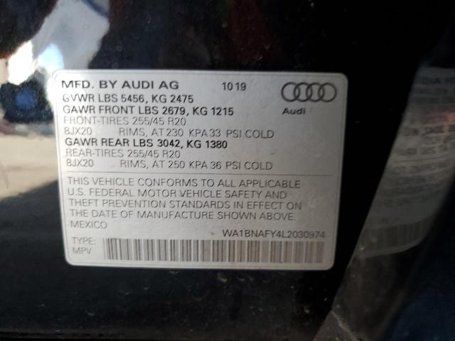 2020 AUDI Q5 PREMIUM - WA1BNAFY4L2030974