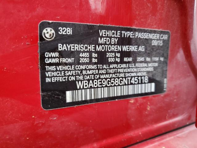 2016 BMW 328 I SULE WBA8E9G58GNT45118
