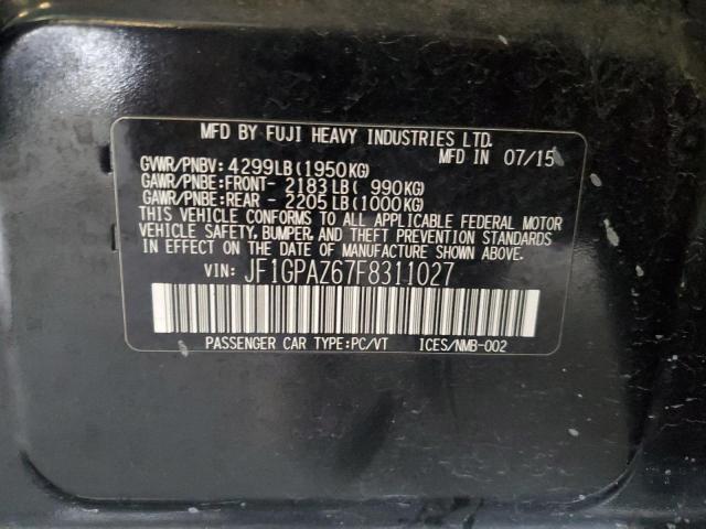 2015 SUBARU IMPREZA SP JF1GPAZ67F8311027
