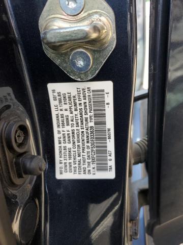 2016 HONDA CIVIC LX 19XFC2F53GE033639