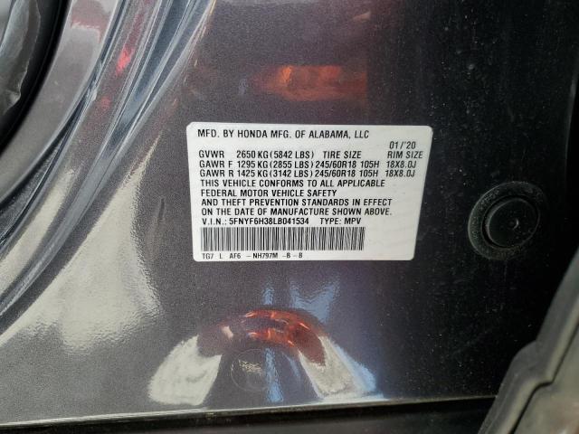 2020 HONDA PILOT EX 5FNYF6H38LB041534