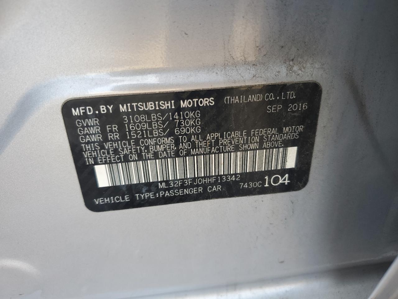 MITSUBISHI MIRAGE G4 ES