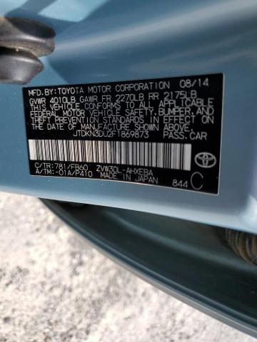 2015 TOYOTA PRIUS JTDKN3DU2F1869873