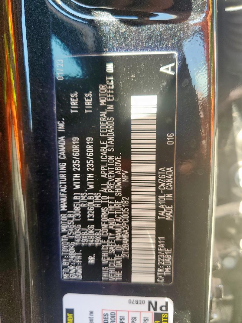 2023 LEXUS RX 350 BAS 2T2BAMBA2PC005182