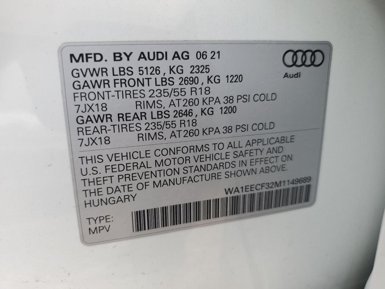 AUDI Q3 PREMIUM PLUS S LINE 45