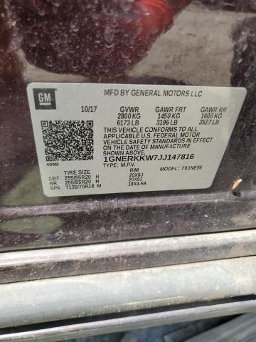 2018 CHEVROLET TRAVERSE P 1GNERKKW7JJ147816