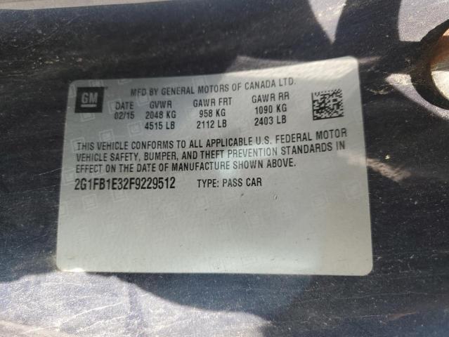 2015 CHEVROLET CAMARO LS 2G1FB1E32F9229512