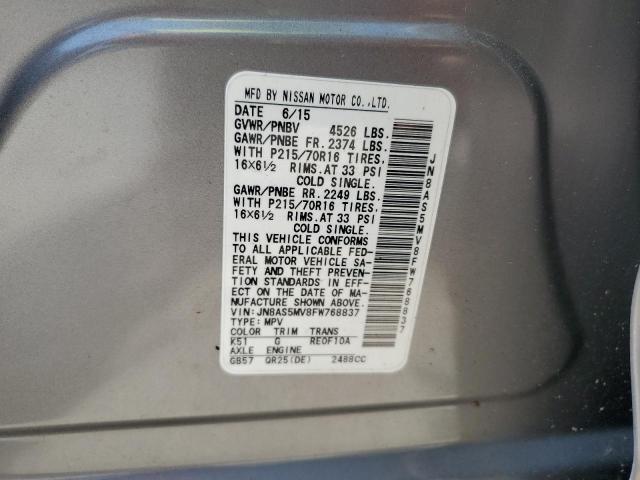 2015 NISSAN ROGUE SELE JN8AS5MV8FW768837