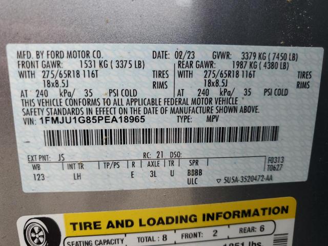 2023 FORD EXPEDITION XL 1FMJU1G85PEA18965