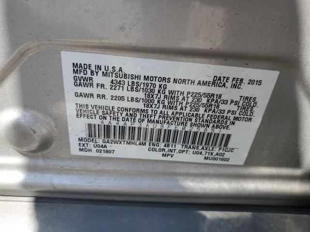 2015 MITSUBISHI OUTLANDER 4A4AP3AU8FE025851
