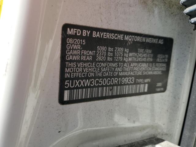 2016 BMW X4 XDRIVE2 5UXXW3C50G0R19933