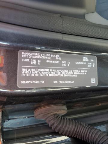 2023 LUCID MOTORS AIR PURE - 50EA1PFA7PA007764