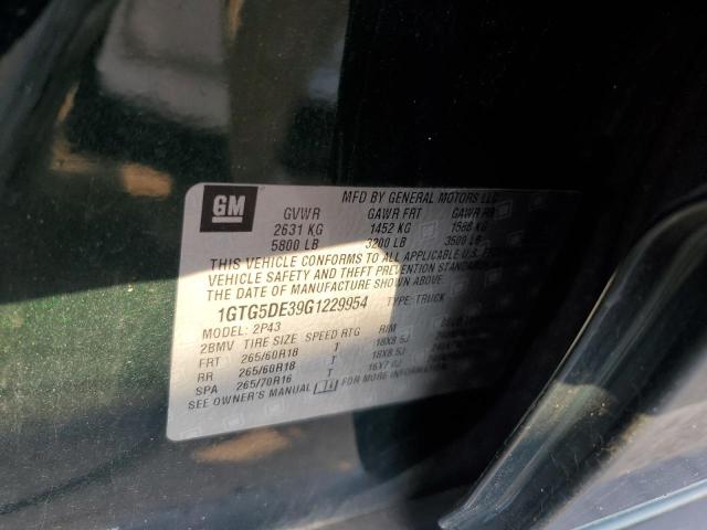 2016 GMC CANYON SLT 1GTG5DE39G1229954