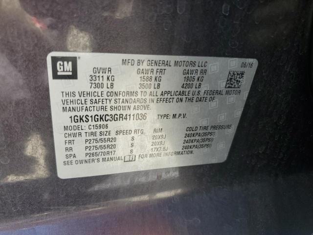 2016 GMC YUKON XL C 1GKS1GKC3GR411036