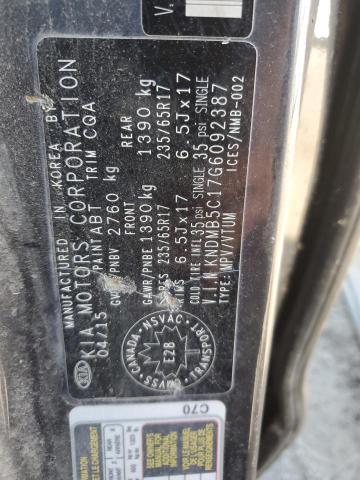 2016 KIA SEDONA LX KNDMB5C17G6092387