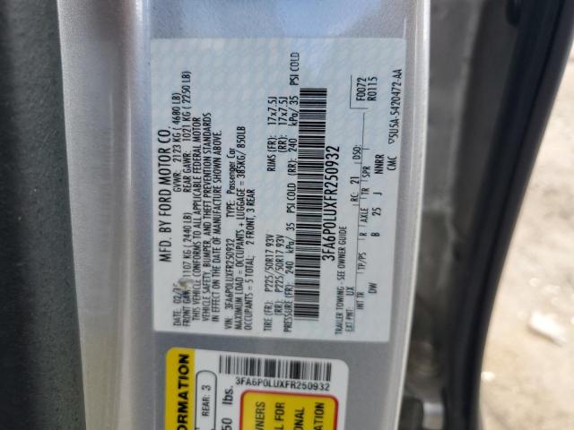 2015 FORD FUSION SE - 3FA6P0LUXFR250932