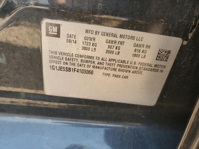 2015 CHEVROLET SONIC LTZ 1G1JE5SB1F4103066