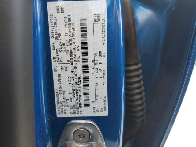 2020 FORD ESCAPE SEL 1FMCU9H93LUA33608