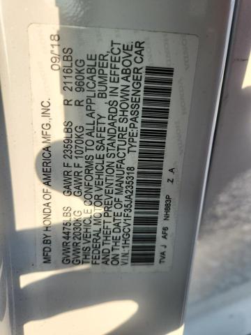 2018 HONDA ACCORD SPO 1HGCV1F35JA235318