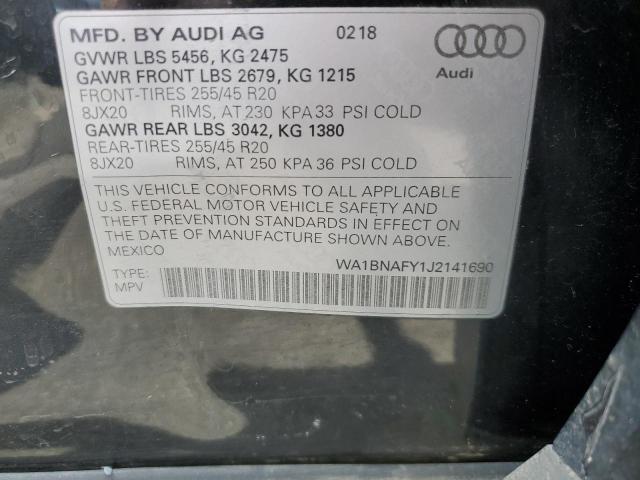 2018 AUDI Q5 PREMIUM PLUS WA1BNAFY1J2141690