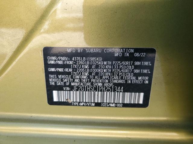 2023 SUBARU CROSSTREK JF2GTHSC1PH251344