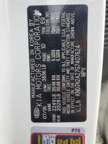 2016 KIA SOUL KNDJN2A27G7407624