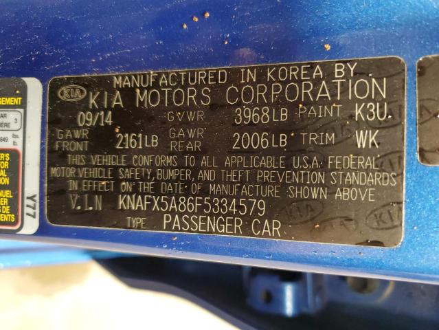 2015 KIA FORTE EX - KNAFX5A86F5334579