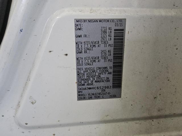2015 NISSAN PATHFINDER 5N1AR2MM4FC652982