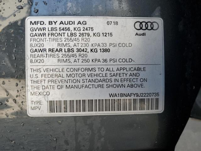 2018 AUDI Q5 PREMIUM - WA1BNAFY9J2220735