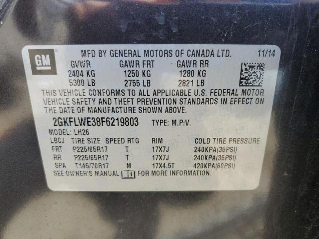 2015 GMC TERRAIN SL 2GKFLWE38F6219803