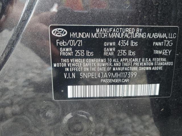2021 HYUNDAI SONATA SEL 5NPEL4JA9MH117399