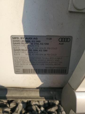 2021 AUDI Q5 PREMIUM WA1BAAFYXM2025629