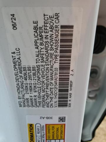 2024 HONDA ACCORD HYBRID SPORT 1HGCY2F54RA078133