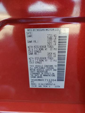 2015 NISSAN PATHFINDER - 5N1AR2MNXFC711204