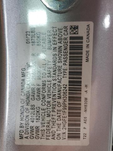 2023 HONDA CIVIC TOUR 2HGFE1F99PH306242