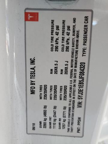 2018 TESLA MODEL 3 5YJ3E1EB5JF084320