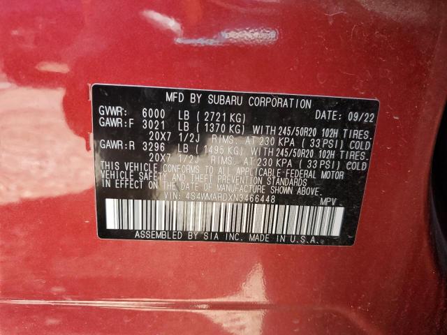 2022 SUBARU ASCENT TOU 4S4WMARDXN3466448
